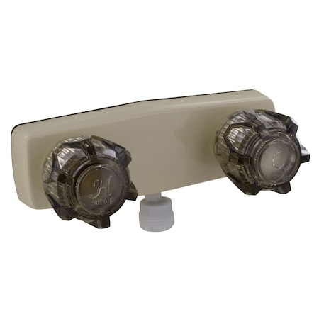 Valterra SHOWER VALVE W/ VAC BRKR, 4IN, 2 SMOKE KNOBS, PLASTIC, BISCUIT PF213142